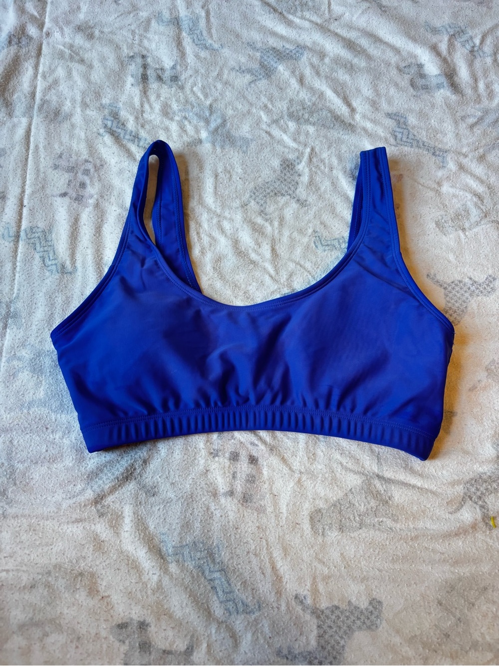 Amazon Royal Blue Scoop Neck Bikini Top